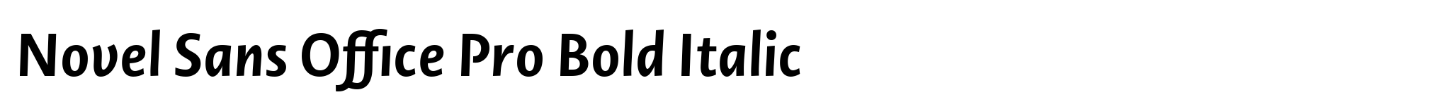 Novel Sans Office Pro Bold Italic image